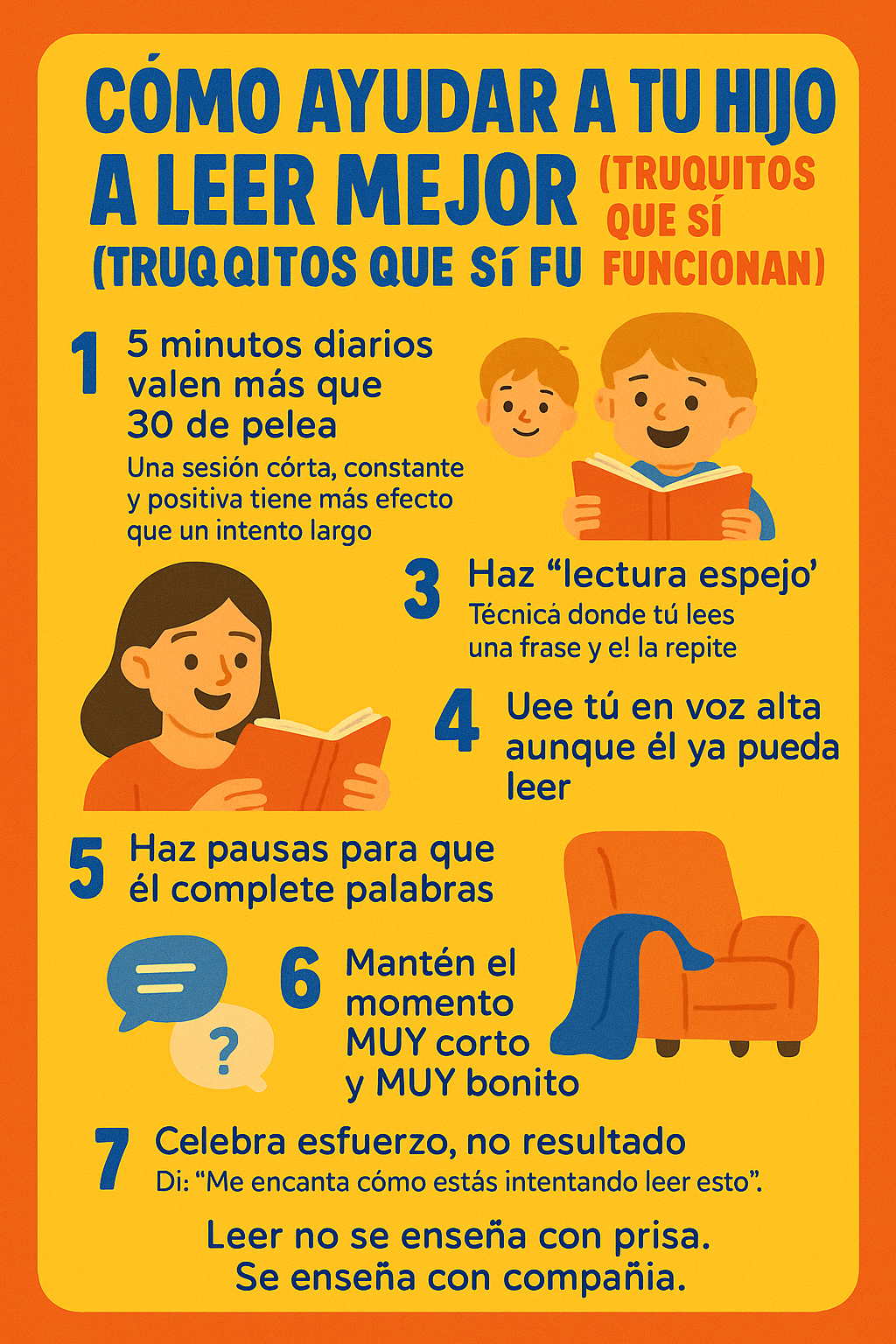 Cómo ayudar a tu hijo a leer mejor sin presionarlo  (Truquitos que sí funcionan)